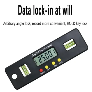 

4*90° Digital Spirit Level Box Angle Finder Gauge Protractor With Magnetic Base Inclinometer Electronic Spirit Level Slope Test