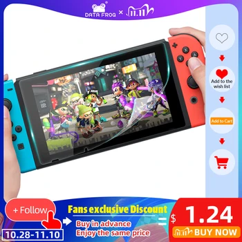 

Data Frog 2 Pcs HD Ultra Thin Screen Protector Anti-Scratch Protective Film For Nintendo Switch Console For NS Screen Skin Cover