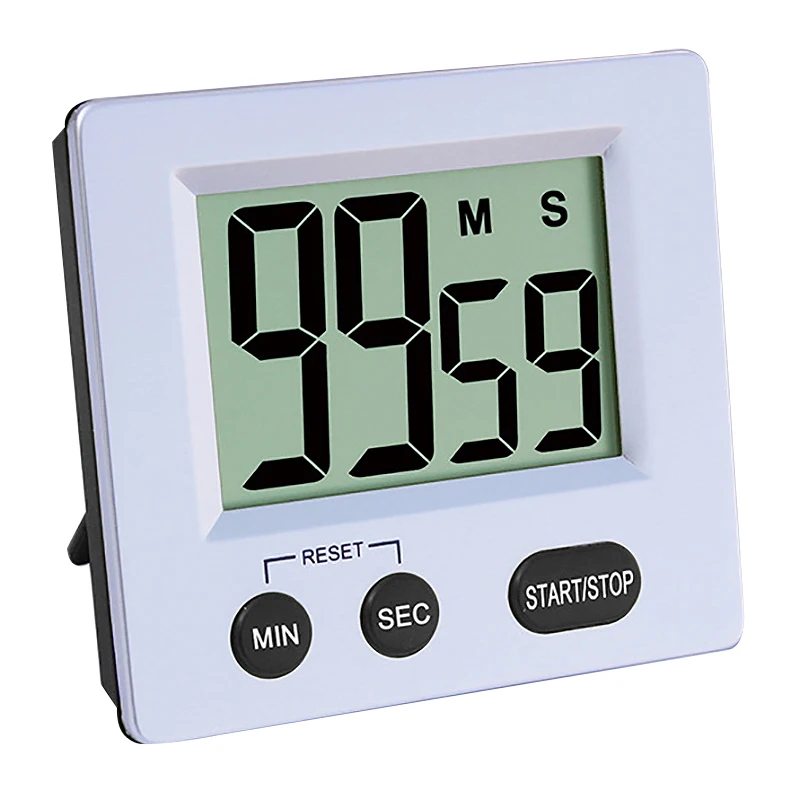 

Digital Kitchen Timer Big Numbers Loud Alarm Stand Wall Desktop For Cooking Baking Sports Games Office Kids Learning (Without Ba