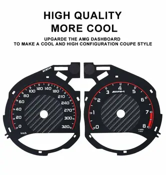 

Upgarde AMG Gauge Face 320Km/h For Mercedes Benz C-Class C63 C200L GLC260 Carbon Fiber Material