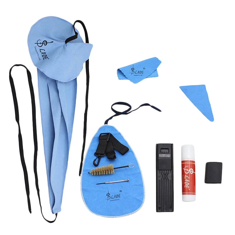 

Slade 10-In-1 Saxophone Cleaning Care Kit Belt Cork Grease Thumb Rest Cushion Reed Case Mouthpiece Brush Mini Screwdriver Access