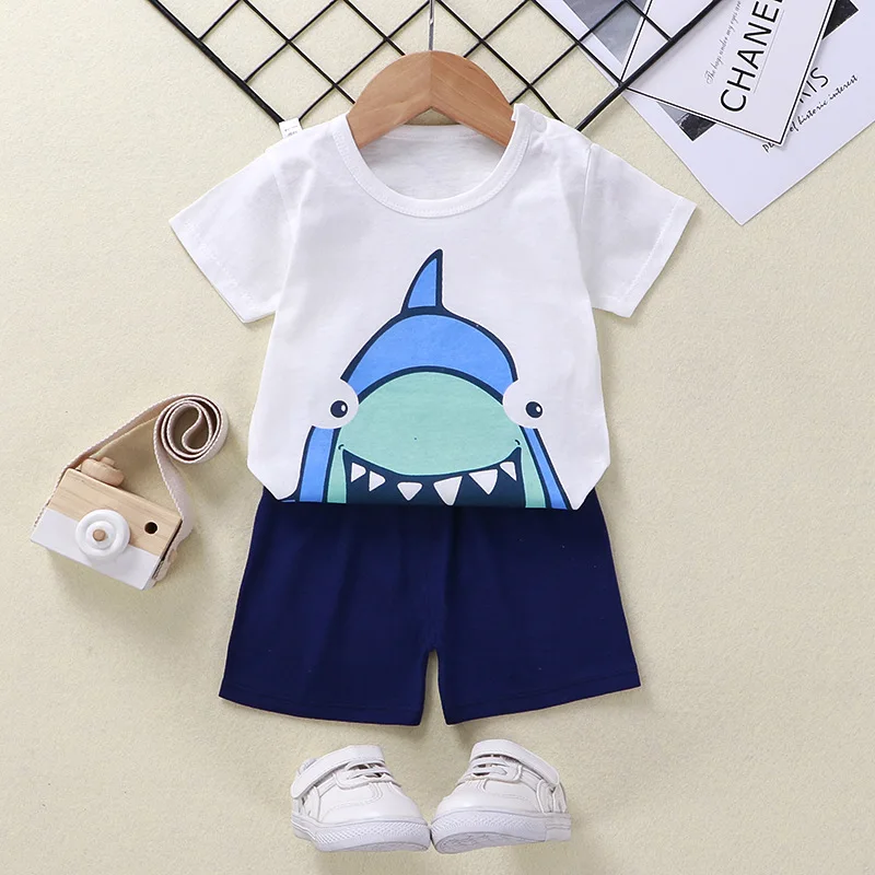 dad and baby clothing sets	 Baby Clothing With Short Sleeve Pullover Tee Shirts + Shorts Green Dinasuar Print Clothes Set For Kids Infant Toddler Clothes couple clothing sets Clothing Sets