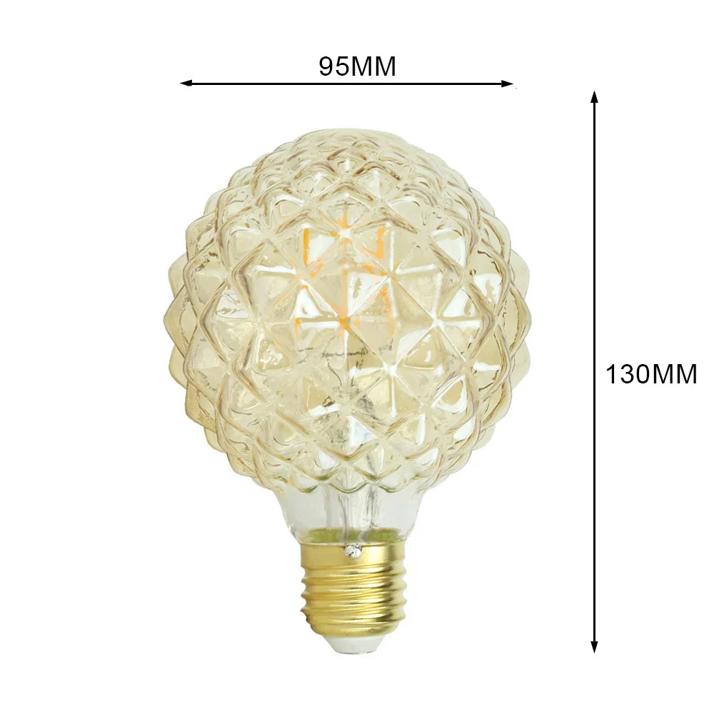 G95 outside Pineapple Shaped Lamp Edison Bulb LED Lamp Filament Retro Art Decoration Energy Saving Bulb 220V 4W