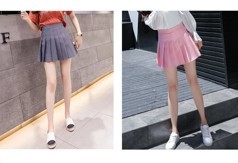 Zoki Sexy Women Pleated Skirt Summer High Waist Chic A Line Ladies Pink Mini Skirt Korean Zipper Preppy Style Girls Dance Skirt white denim skirt