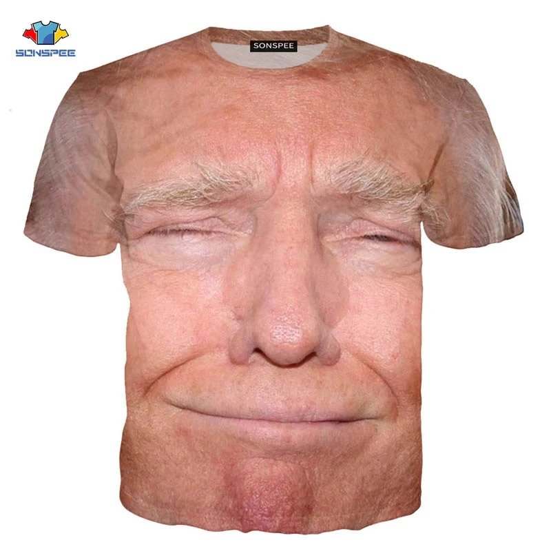 SONSPEE футболка с Дональдом Трампом футболка с 3D забавными мышцами и Трампом модная мужская одежда в стиле хип-хоп Детская рубашка мужская рубашка с американским рисунком - Цвет: 7