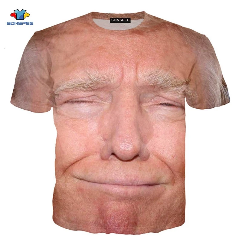 7 SONSPEE футболка с Дональдом Трампом футболка с 3D забавными мышцами и Трампом модная мужская одежда в стиле хип-хоп Детская рубашка мужская рубашка с американским рисунком - Цвет: 7