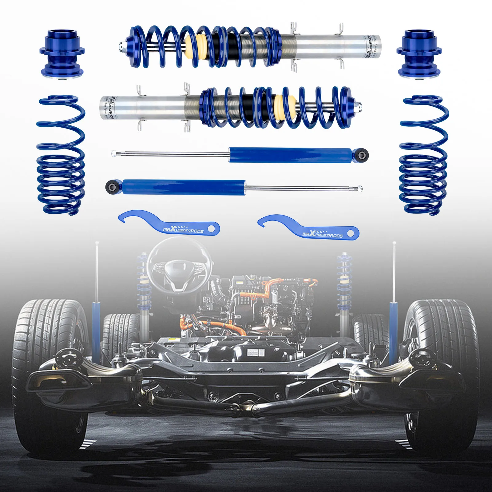 Coilover для Audi A3 VW Bora Golf MK4 2 0 SEAT Toledo MK2 1M комплект пружин подвески амортизатор катушка