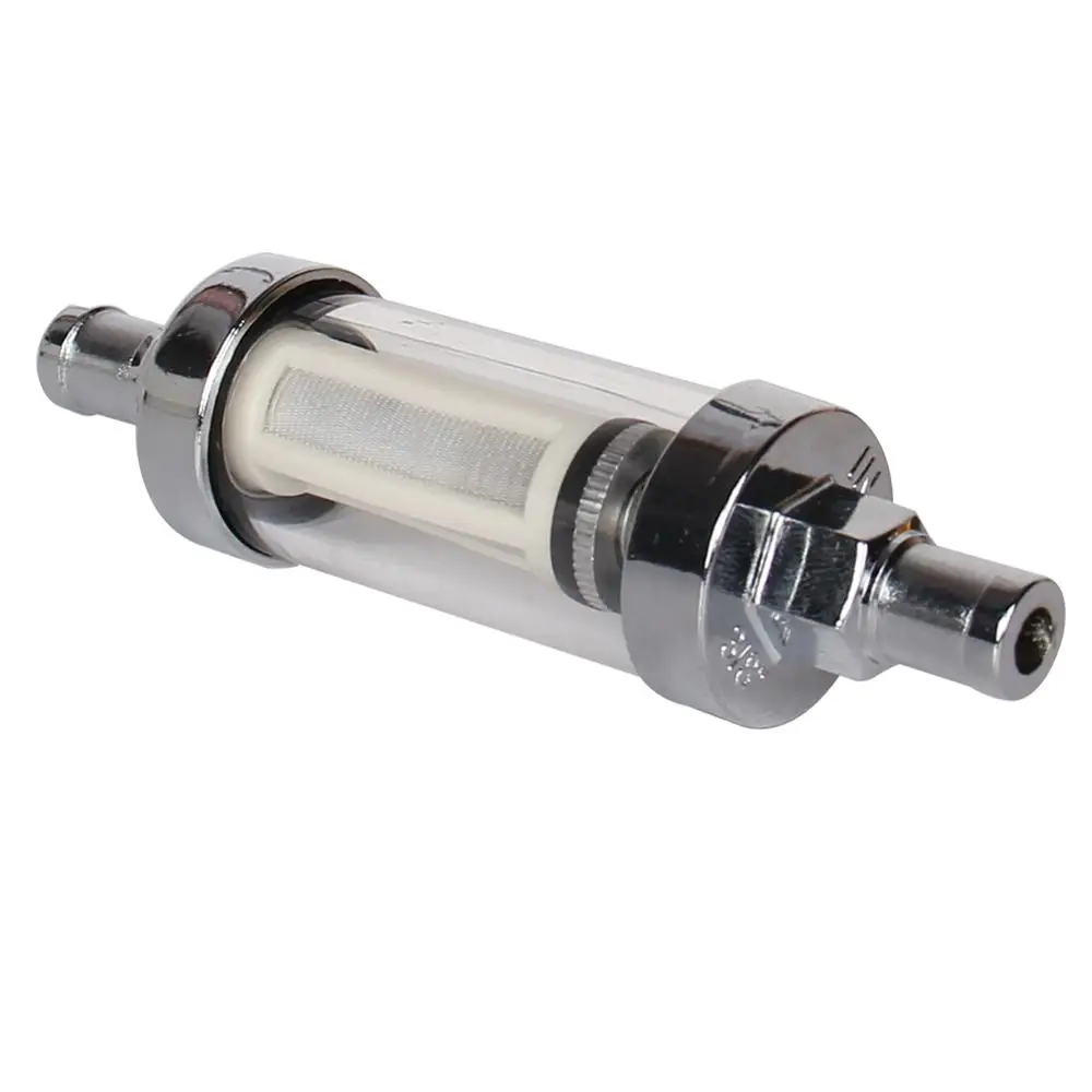 CarBole Inline 3/8 в хромированный топливный фильтр 10 PSI шланг barb Mr прокладка 9748 Clearview топливный фильтр комплект автомобильные аксессуары и запчасти