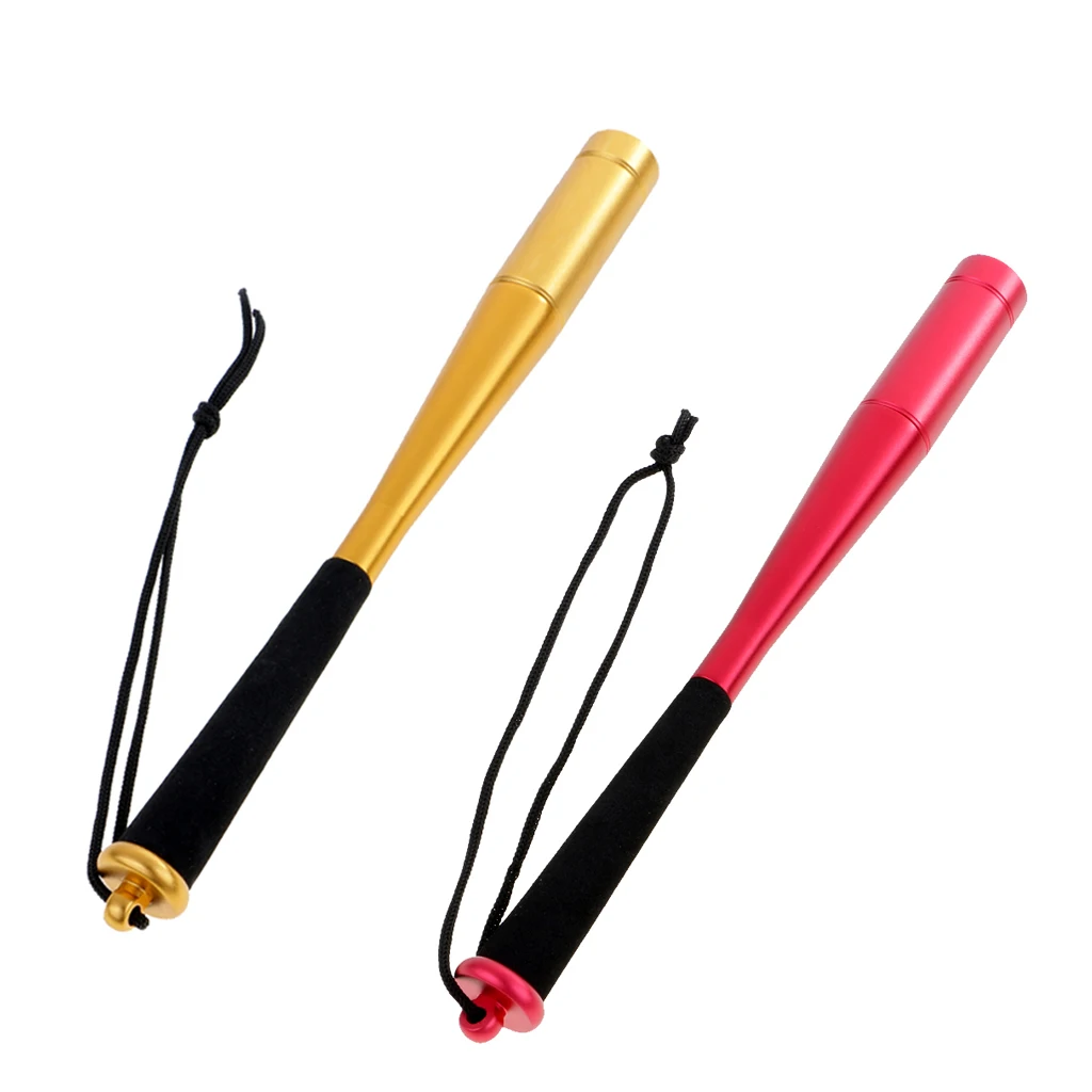 Fly Fishing Priest Foam Handle Fish Whacker Fish Bat Dia 25mm with Lanyard, Red/Gold