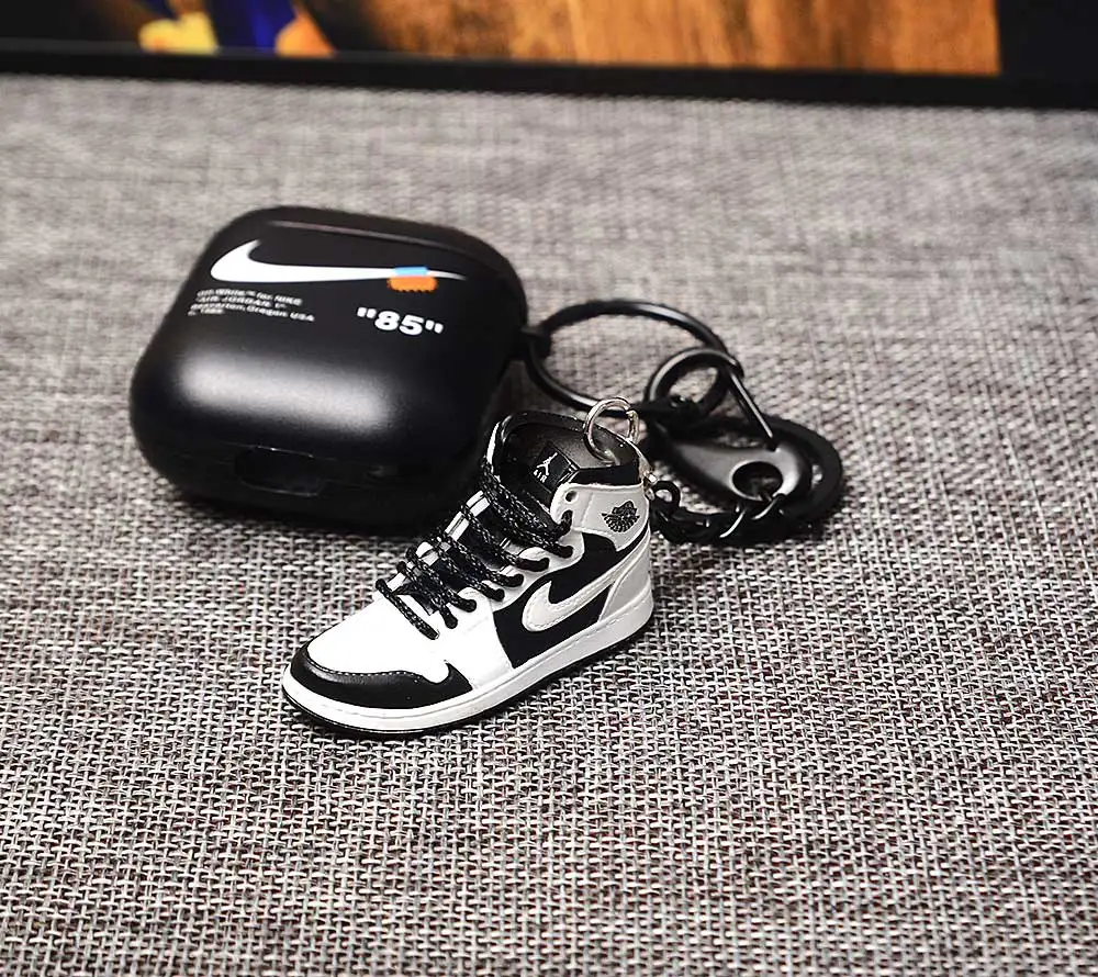 Прямая поставка от белого Chicago pod 2 Чехол брелок в виде кроссовка 3D мини-кроссовки Спортивное черное кольцо посылка обувной брелок в виде кроссовка s - Цвет: a shoe w case