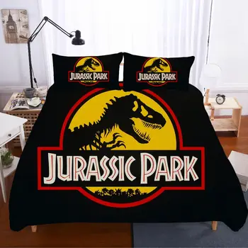 

Jurassic Park Bed Set Luxury Home Textiles Bed Linen Gift King Size Bedding Set Lencol Cama Casal Cat Bed Linen Comforter Set