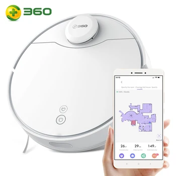 

360 S6 Pro Laser Navigation Wet And Dry Robot Vacuum Cleaner RF Omnidirectional APP Dual Remote Control 5200mAh Battery 53dB