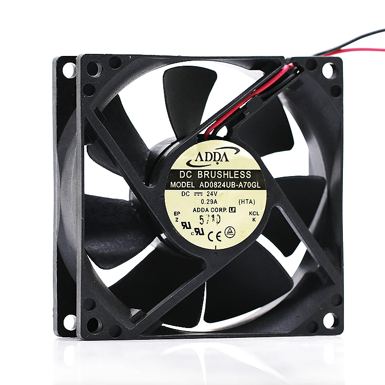 

80mm cooling fan New For ADDA 8cm 8025 24V 0.26A AD0824UB-A73GL AD0824UB-A70GL Dual Ball Bearing Cooling fan