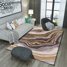 Большой высококачественный ковер для гостиной, современный абстрактный изогнутый Золотой ковер для спальни, кабинета, напольный коврик