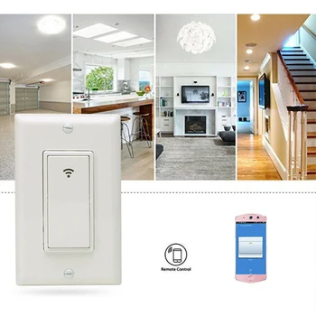

Wifi Smart Light Switch Glass Panel Voice Control Wireless Wall Switch work with Alexa Voice Control