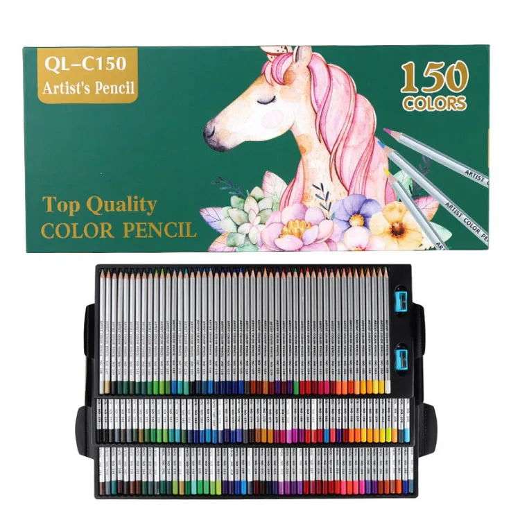 120/150 цветов акварельные карандаши художественные принадлежности Профессиональные цветные карандаши для детей рисование канцелярские принадлежности для школы