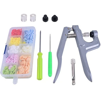 

Button + U-Shaped Fastener Snap Pliers Four-In-Button Hand-Press Tool Mixed Button Set Diy Hand Sewing Tool