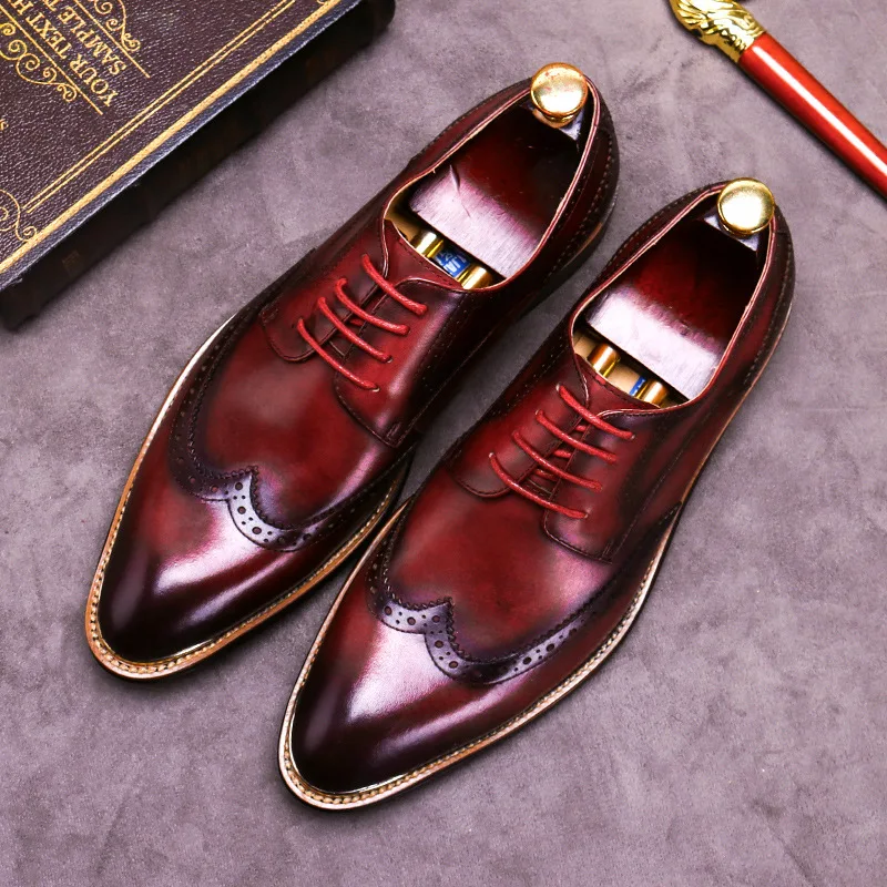 

Guangzhou MEN'S SHOES New Style England Formal Wear Leather Shoes Men's Genuine Leather MEN'S Leather Shoes Large Size Shoes Bus