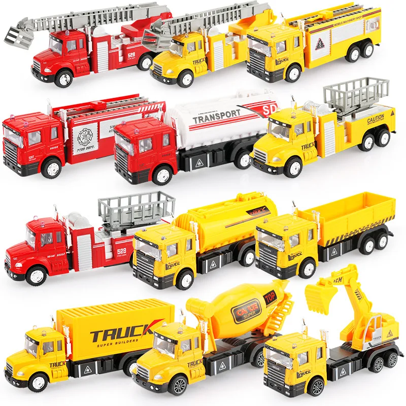 

Alloy Car Model Children'S Educational Toy Model Warrior Firefighting Engineering Model Wreckers Car Model