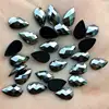 DIY 80pcs 6*10mm Acrylic Rhinestones AB Transparent Drop Flatback Sewing Crystal For Wedding Dress Garment -B00 ► Photo 3/5