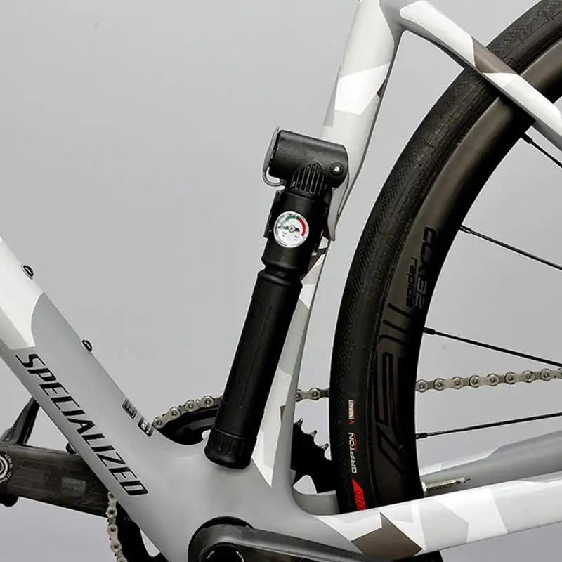 Акула Тигр велосипедный ручной насос с барометром Urltra-Light MTB Горный нейлоновый ремень пластиковый мини шар велосипедный насос