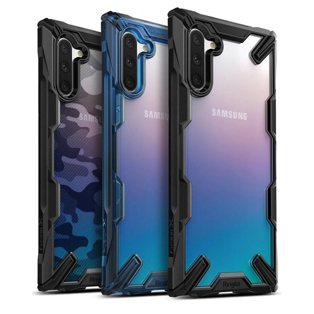 Чехол Ringke Fusion X для Galaxy Note 10 с амортизацией Прозрачный жесткий чехол из мягкого