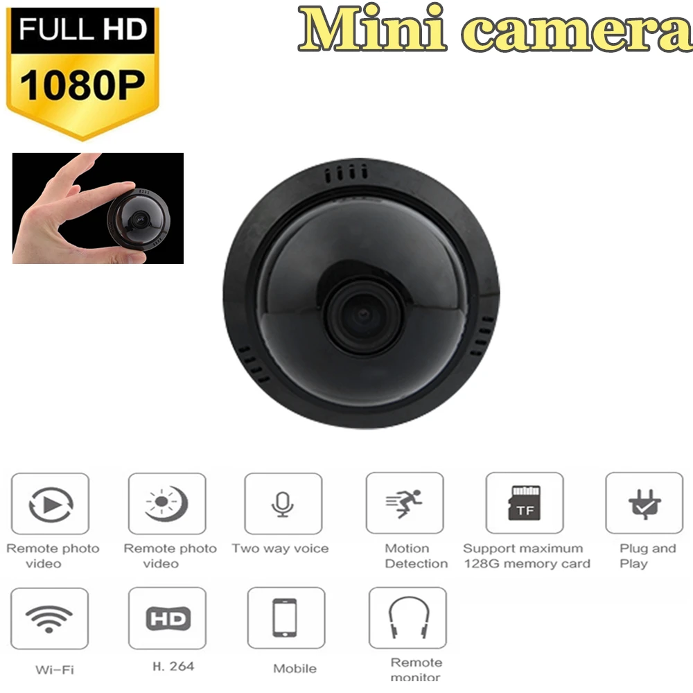 E09 1080P Wifi MIni Camera Home Security P2P Camera WiFi Night Vision Wireless Surveillance Baby Monitor Remote Monitor