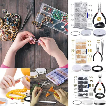 

10 Grids Beginners DIY Jewelry Findings And Beading Metal Supplies Handmade Repair Tool Accessories Wires Jewelry Making Kit