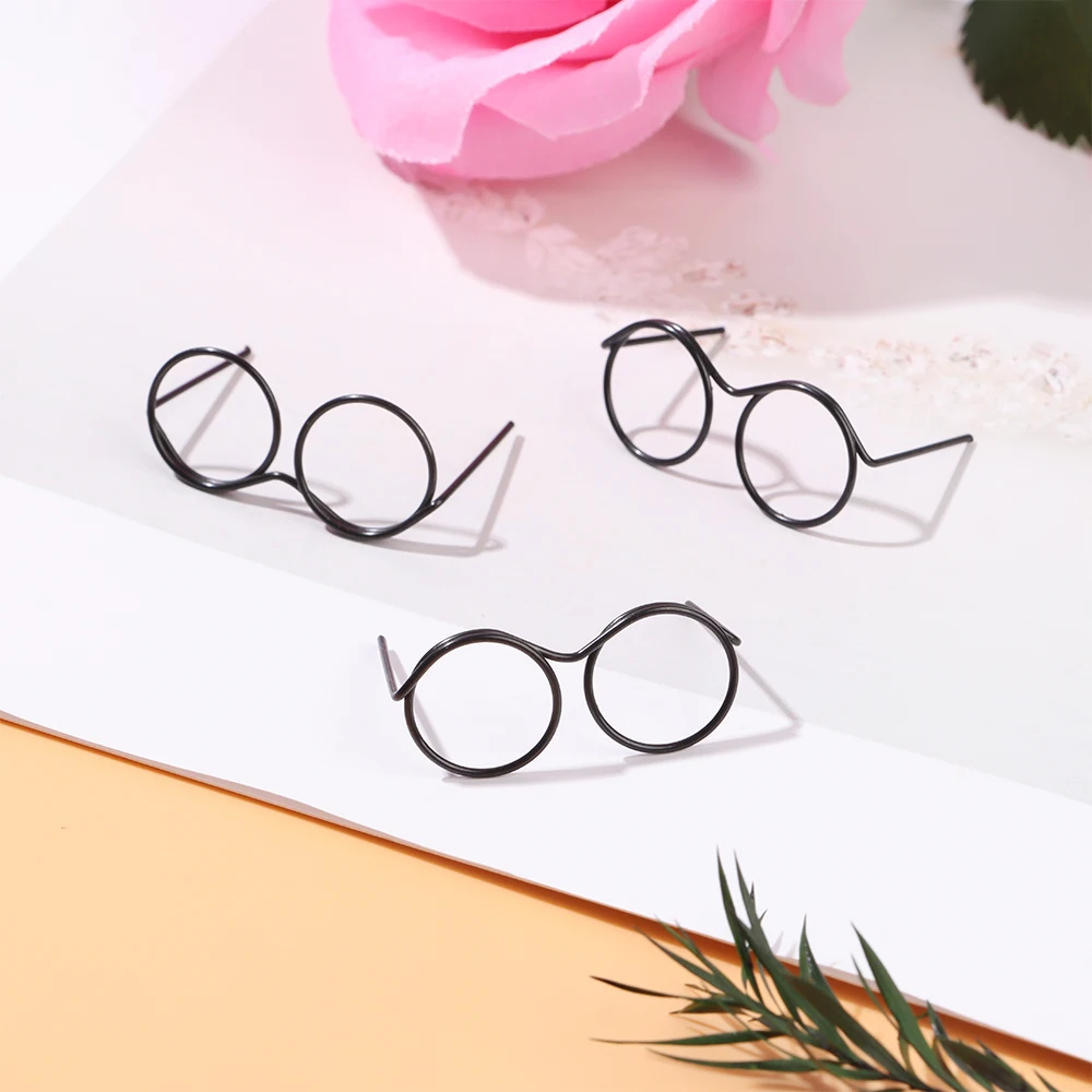 Doll Eyewear Accessories Retro Metal Round Doll Glasses Frame Lensless 5PCS For Blythe Doll
