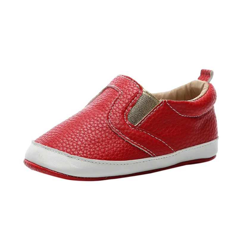 R Обувь для маленьких мальчиков и девочек; Новинка; Классическая Повседневная обувь из искусственной кожи для новорожденных; обувь для маленьких мальчиков; обувь для первых шагов; обувь на плоской подошве для новорожденных - Цвет: R