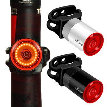 

XANES Bicycle Smart Brake Tail Lights Multiple Lighting Modes USB Charging LED Warning Lamp Flash Tail Rear Bike Lamp Lantern