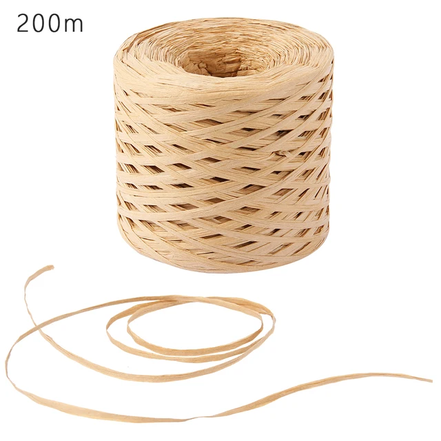 200m Paper Rope Raffia Ribbon Lace Wrapping Rope Gift Box Wrapping Diy  Scrapbooking Crafts Wedding Birthday Party Decoration - Party & Holiday Diy  Decorations - AliExpress