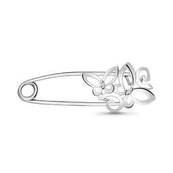 

Pin AQUAMARINE with cubic, silver 925