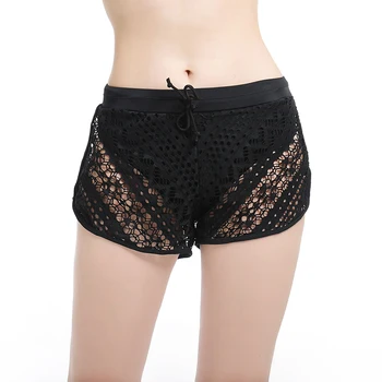 

Soft Seamless Lace Shorts Ladies Sexy Mini Mesh Lace Flower Tiered Short Summer Casual Shorts Women Women's Clothing