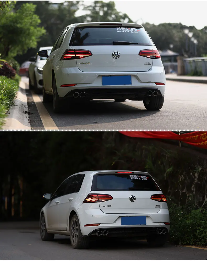 Автомобильный Стайлинг для Volkswagen Golf 7 MK7 2013 задний светильник динамический сигнал поворота Задний светильник+ тормоз+ Парк+ сигнал