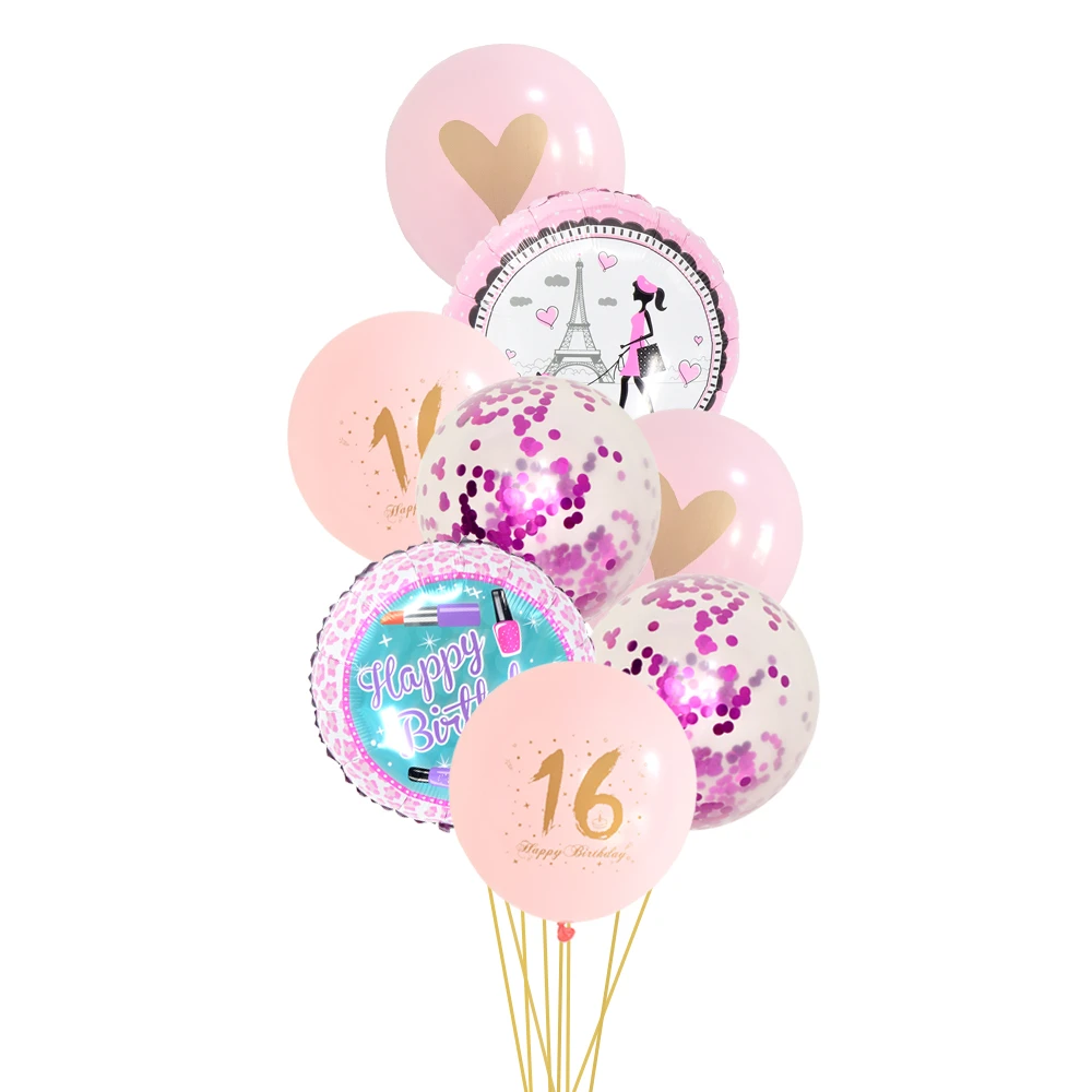 Ballon Rose Princesse Pour Anniversaire Decoration De Fete Prenatale Bapteme Pour Fille Decor Pour Cadeaux D Anniversaire De 16 Ans Aliexpress