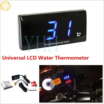 

CNC Aluminum Alloy RED LCD Digital Universal Motorcycle Thermometer Water Temp Temperature Gauge Meter SET Digital Speedometer