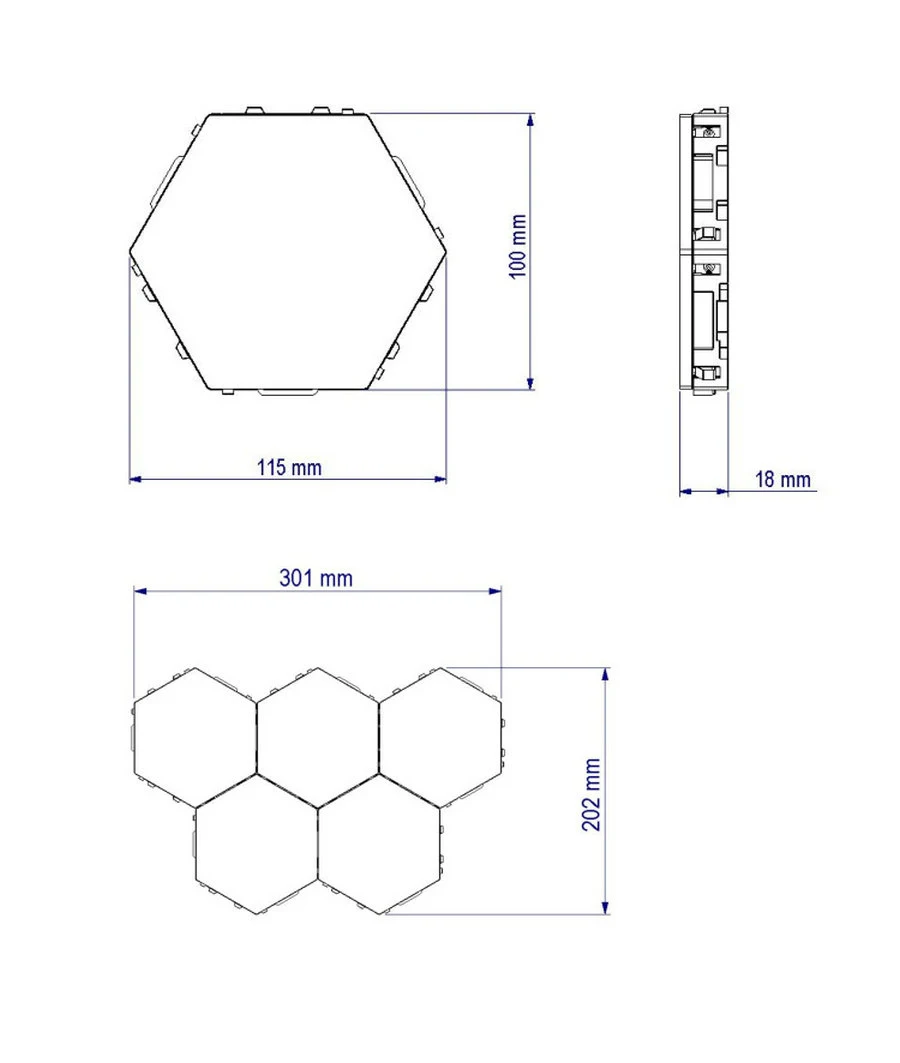 DIY тронутые Настенные светильники светодиодный сенсорный ночник украшение дома лампа DIY украшения дома подарки для гостиной Шестигранная форма