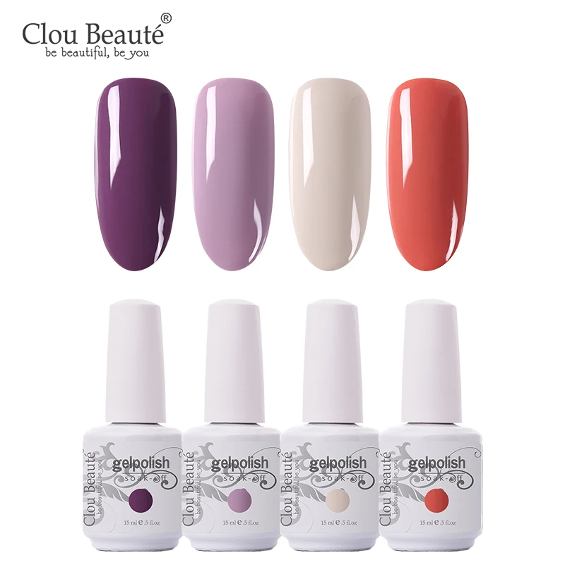 Clou Beaute набор Гель-лак УФ светодиодный лак для ногтей маникюр Vernis Полупостоянный Гибридный Гель-лак для ногтей впитывающий Гель-лак для ногтей - Цвет: 15MLZH25