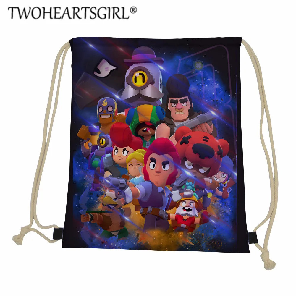 

Twoheartsgirl Game Brawl Stars Backpacks for Teenager Boys Drawstring Bag Children Small Sport Storage Bags Kids School Bags