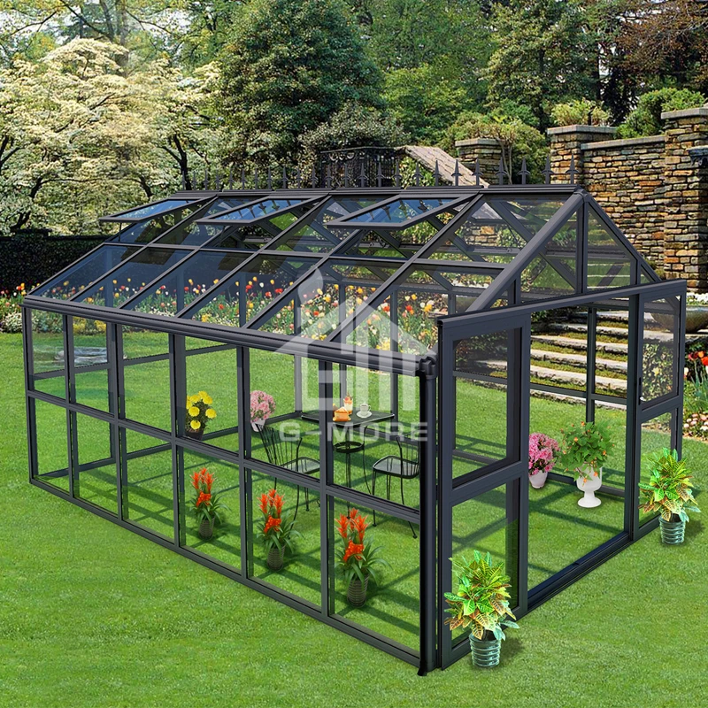 Four Season Elegant Prefabricated Aluminum Garden Green House Conservatory Sunroom Greenhouse Kits Garden Greenhouses Aliexpress