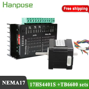 

4-lead Double axis Stepper Motor 42 motor Nema 17 17HS4401S-SZ motor with TB6600 driver for CNC 3D printer