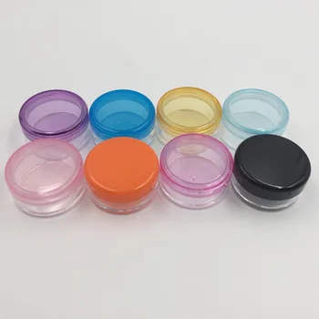 

Free Shipping 10pcs 5ml 5g plastic sample clear cream jar, 5g Mini cosmetic bottles containers, 5g transparent pot for nail arts