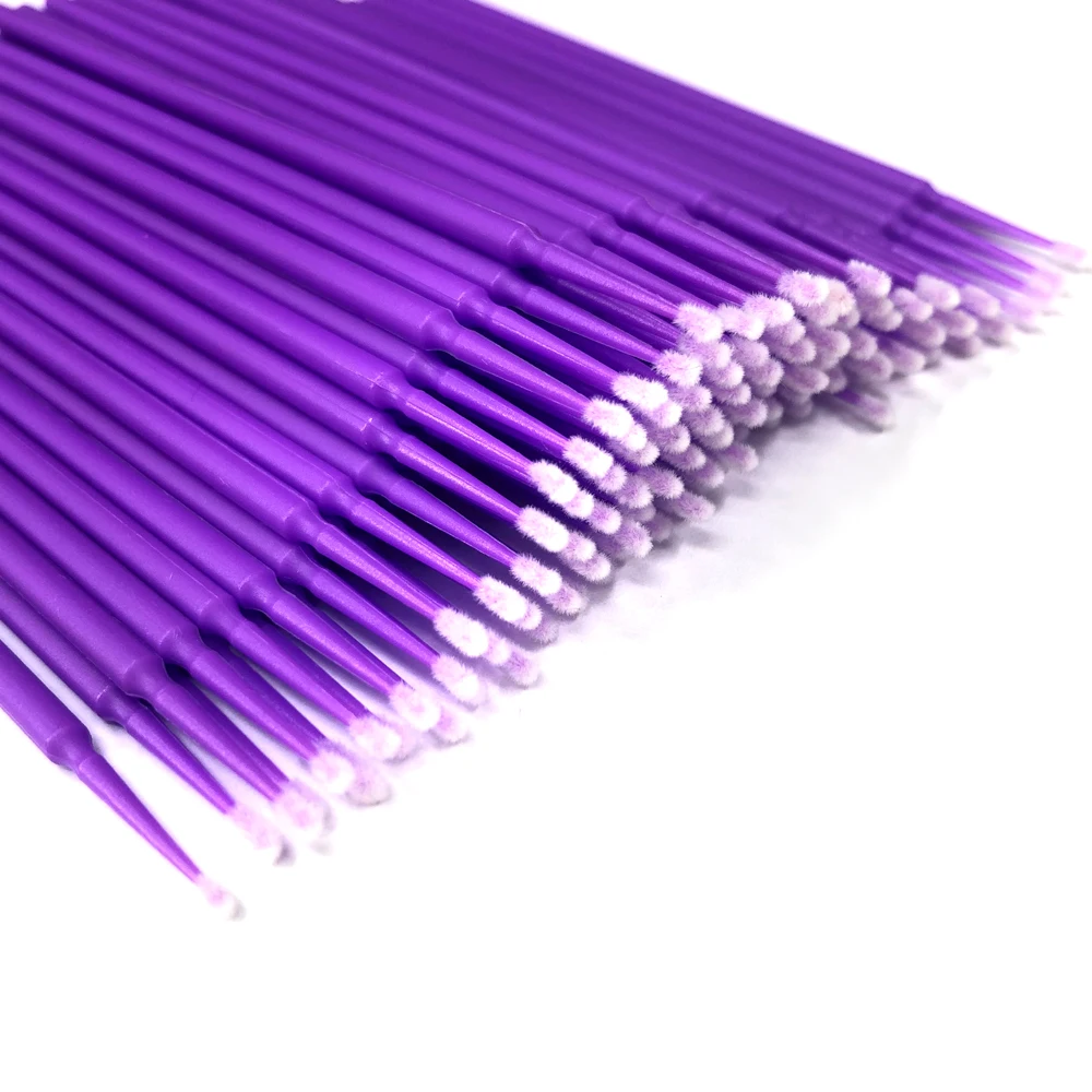 

100pcs/bag Durable Micro Disposable Makeup Brushes Eyelash Extension Brush Individual Applicators Mascara Removing Tools Swabs