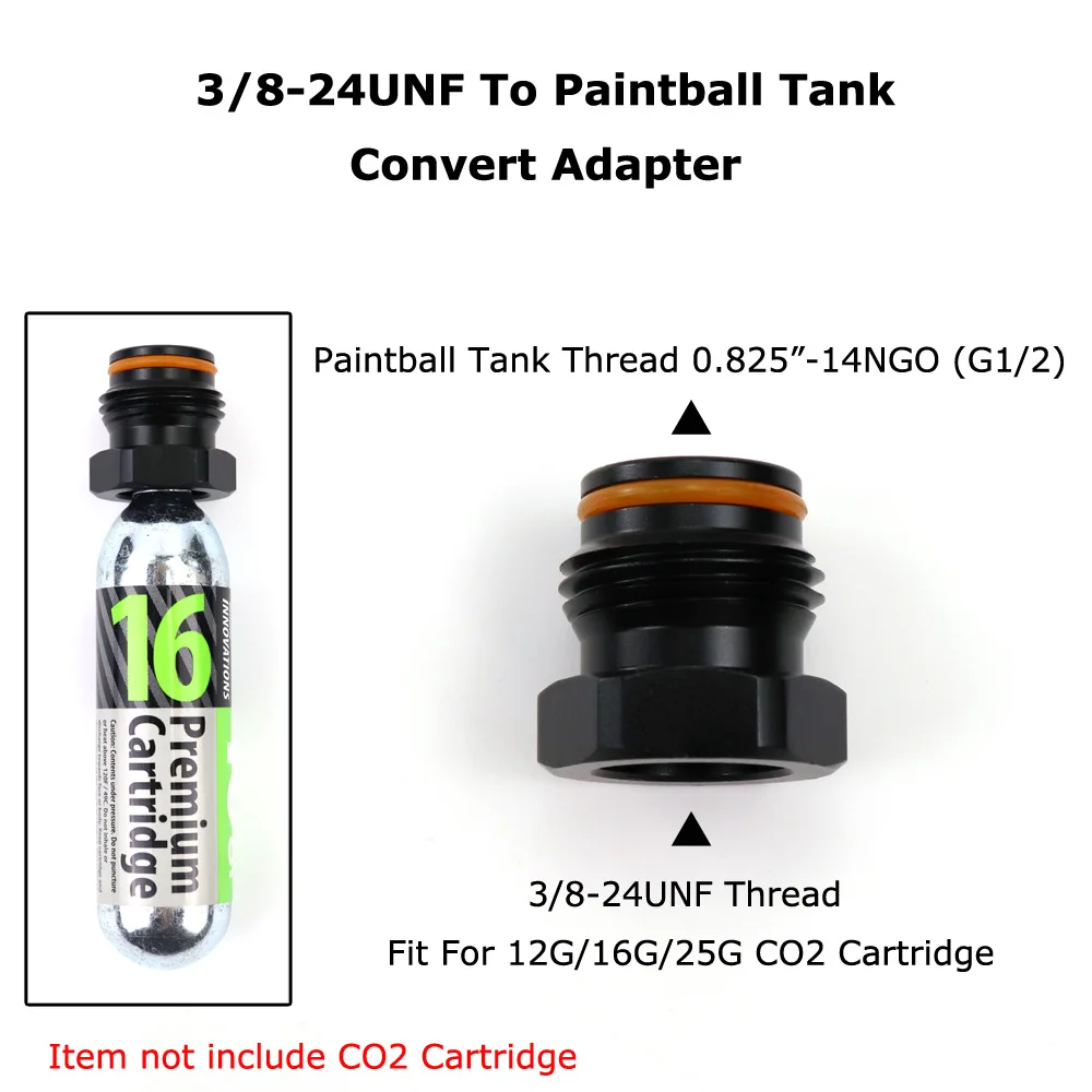 NewCo2CartridgeCylinder3824UNFThreadToPaintballTankThreadG1
