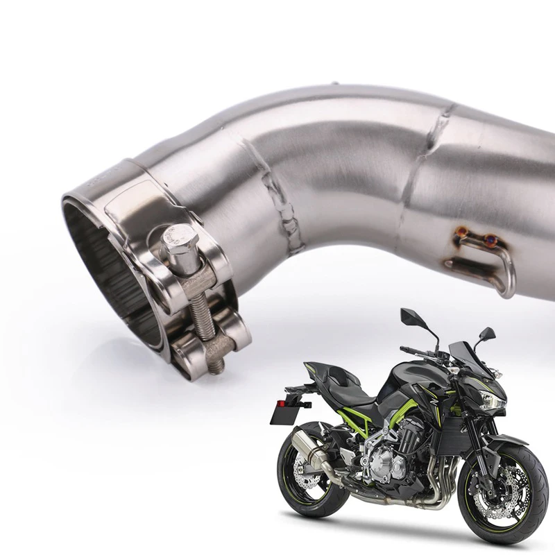 Для Kawasaki Z900 Ninja900 выхлопная труба мотоцикла Mid Pipe slip on 51 мм Глушитель со съемным дБ убийца Escape нержавеющая сталь