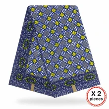 Африканская ткань с восковым принтом, хлопковая ткань для шитья, Анкара, африканская ткань, 12 ярдов, Нигерия, Гана, свадебная одежда, платье 91734