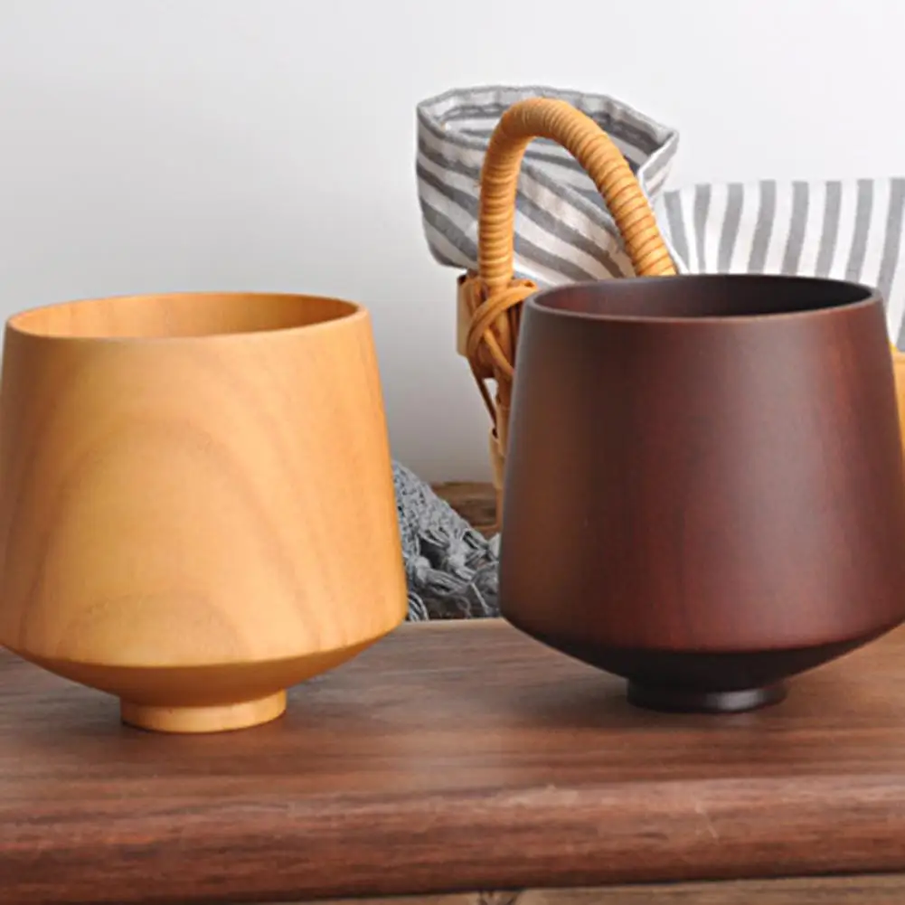 

new 170ml Portable Beer Tea Coffee Milk Water Cup Wooden Kitchen Bar Pub Drinkware Lightweight Mugs