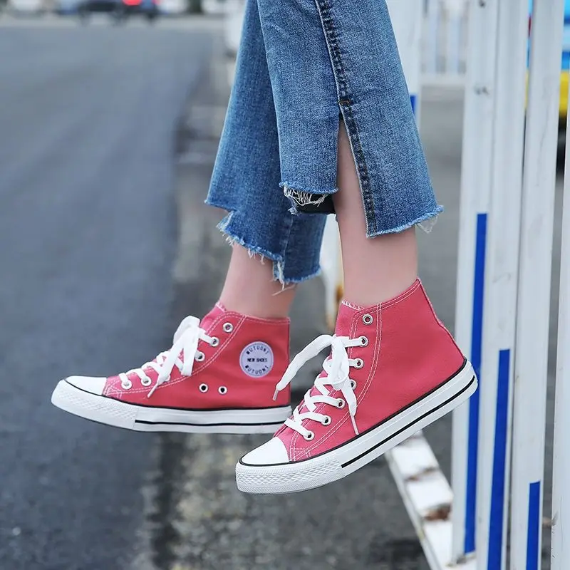 Men's shoes High-top Canvas Shoes Fashion Style Footwear Couple High-top Canvas Shoes Casual Shoes Non-slip Student Shoes 6