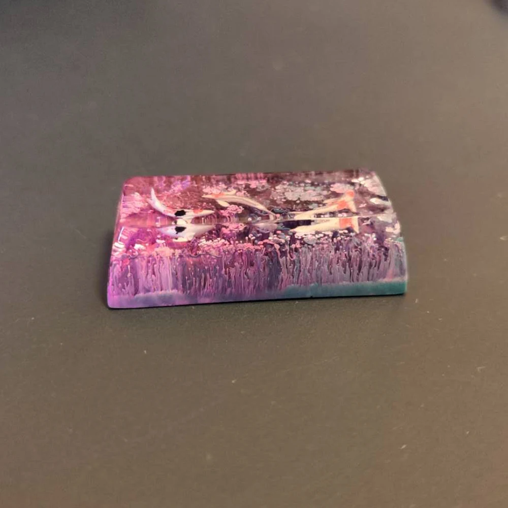 Purple koi backspace keycaps 1